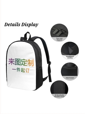 Poliészter hátizsák Oxford béléssel, 20–35L, 16 hüvelykes laptophoz, ívelt vállpántokkal