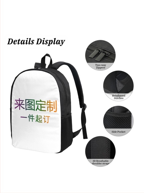 Poliészter hátizsák Oxford béléssel, 20–35L, 16 hüvelykes laptophoz, ívelt vállpántokkal