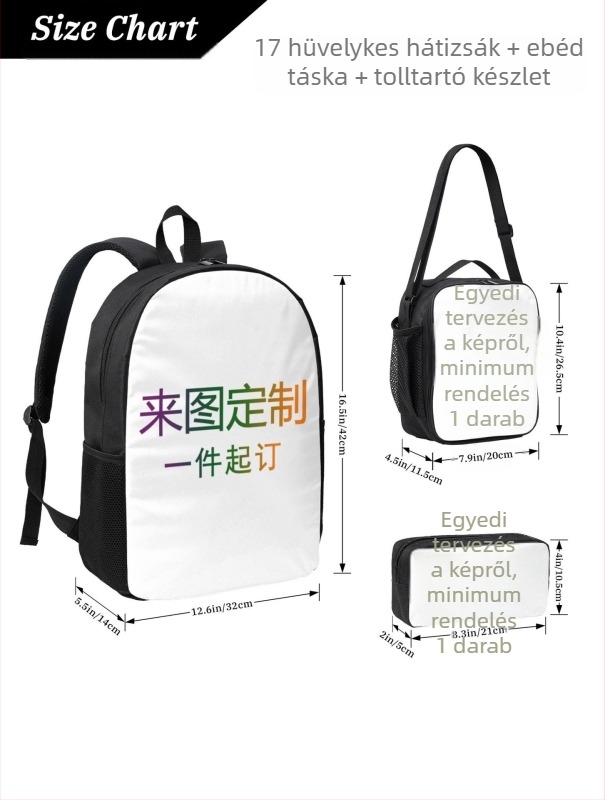 Poliészter hátizsák Oxford béléssel, 20–35L, 16 hüvelykes laptophoz, ívelt vállpántokkal