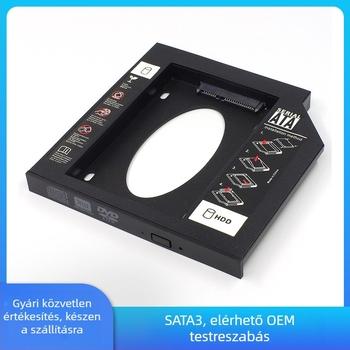 HCX-95B Laptop optikai meghajtó HDD/SSD tartó, műanyag, OEM, 2023