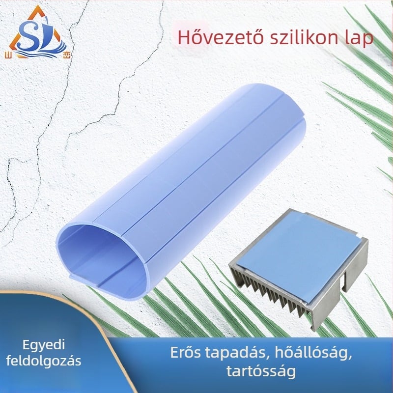Hővezető szilikonlap tápegységekhez: szigetelés, hőelvezetés, tömítés és csillapítás, rugalmas és összenyomható; Márka Mountains; Anyag: gumi; Hőállóság: 200; Lángállóság: lángmentes; Gyártás testreszabható