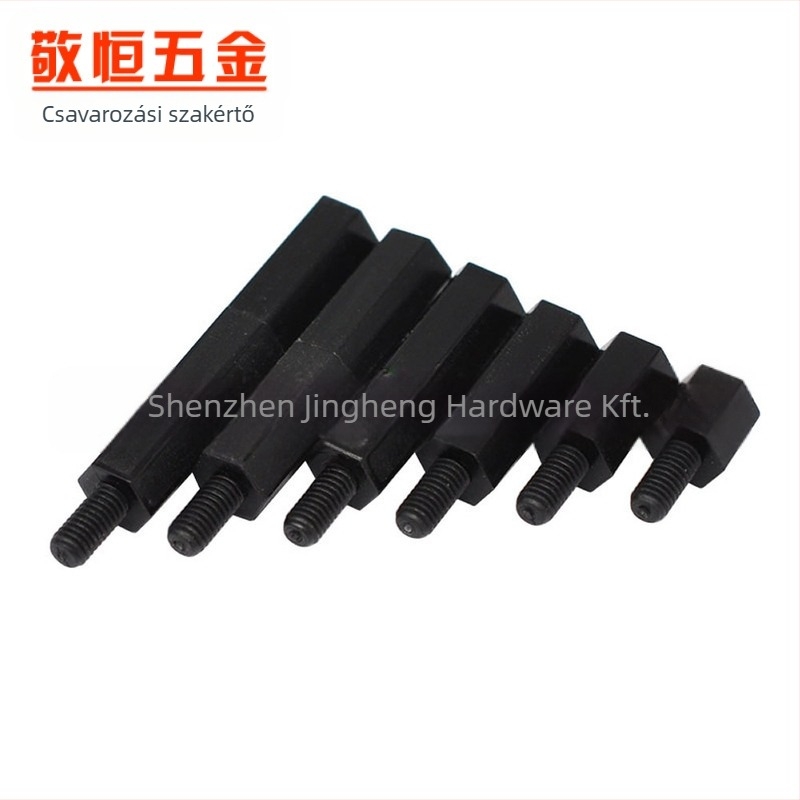 M3 nylon csavarok és anyák készlete, izolációs oszlopokkal, dobozos csomagolás