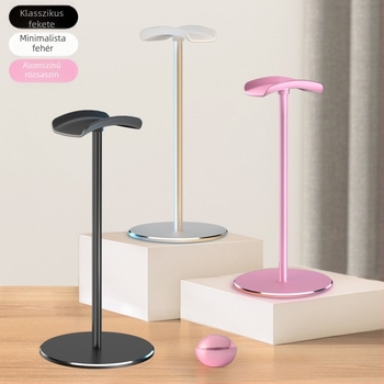 Asztali fejhallgató tartó M9, alumíniumötvözet + szilikon, 165 g, tárolás