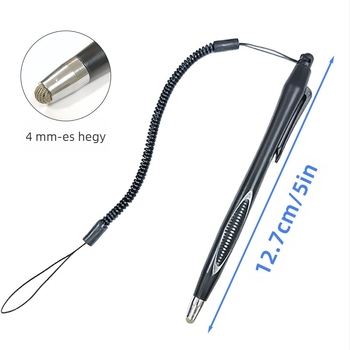 Textil fejű stylus táblagépekhez és okostelefonokhoz, rugós zsinórral 4.0, műanyag tokozás, modell YMB-0014, kompatibil Huawei, Xiaomi, OPPO, Vivo