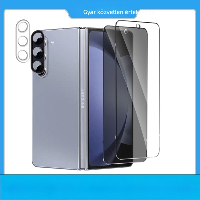 Galaxy Z Fold5 elő- és hátoldali kijelzővédő – teljes lefedettség, HD élesség, anti-ujjlenyomat, anti-kék fény, anti-esés