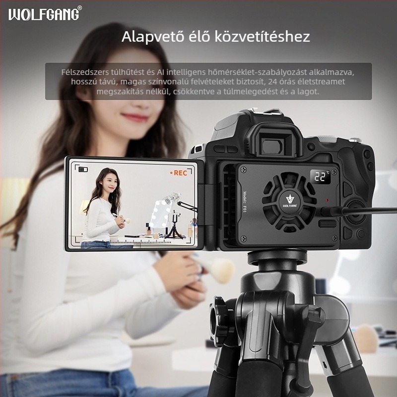 F01 kamera radiátor A7M4, ZVE1, R5, R6-hoz — hűtő ventilátor alumínium ötvözetből, 130 g