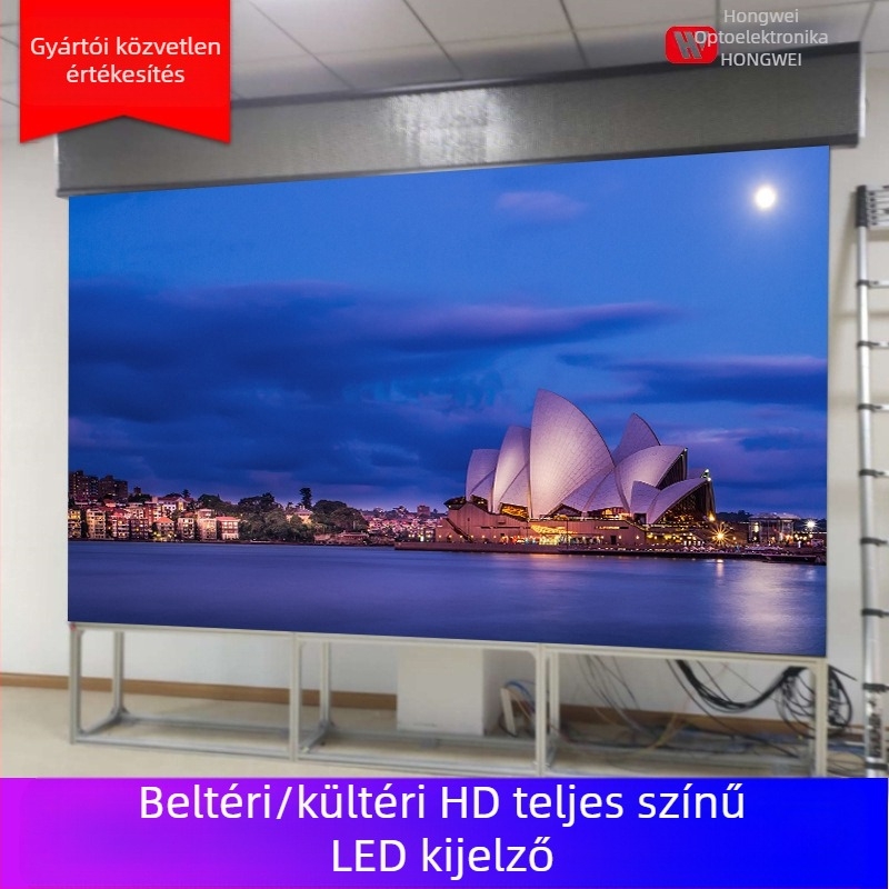 Beltéri kis lépésű P1.25 LED kijelző, 1920x1080 felbontás, 640000 pixel, modul 320x160, 256 szürkeárnyalat