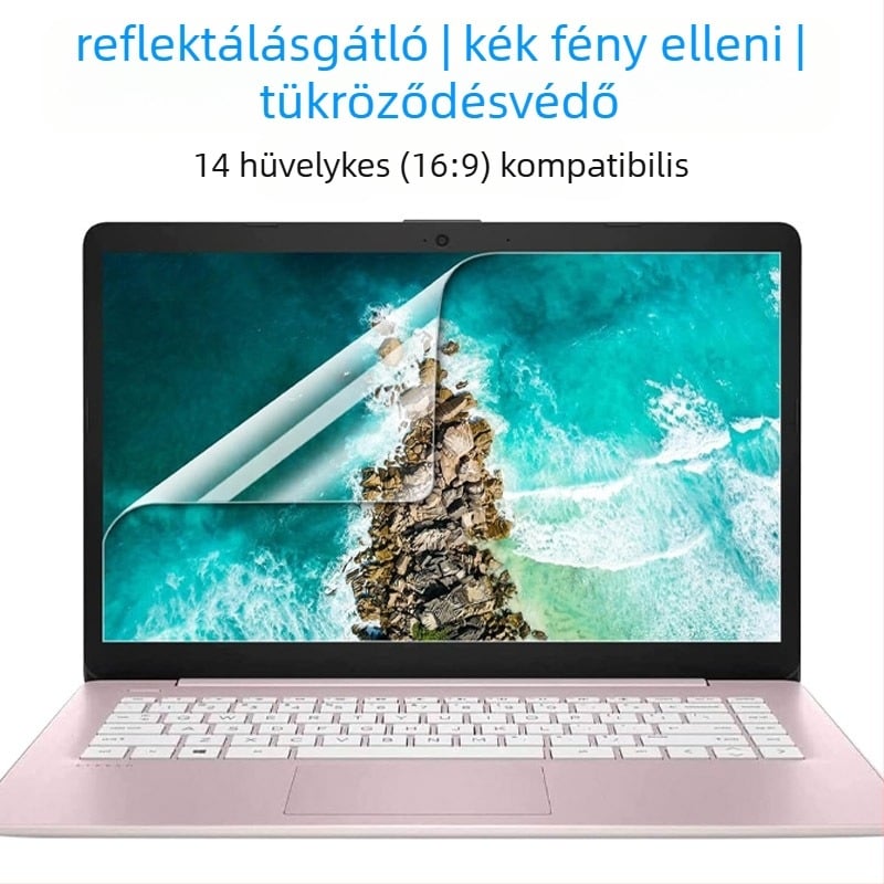 Kijelzővédő fólia notebookok és asztali számítógépekhez | PET anyag, kékfény-szűrő, anti-glare, anti-reflektív, felületkezelés