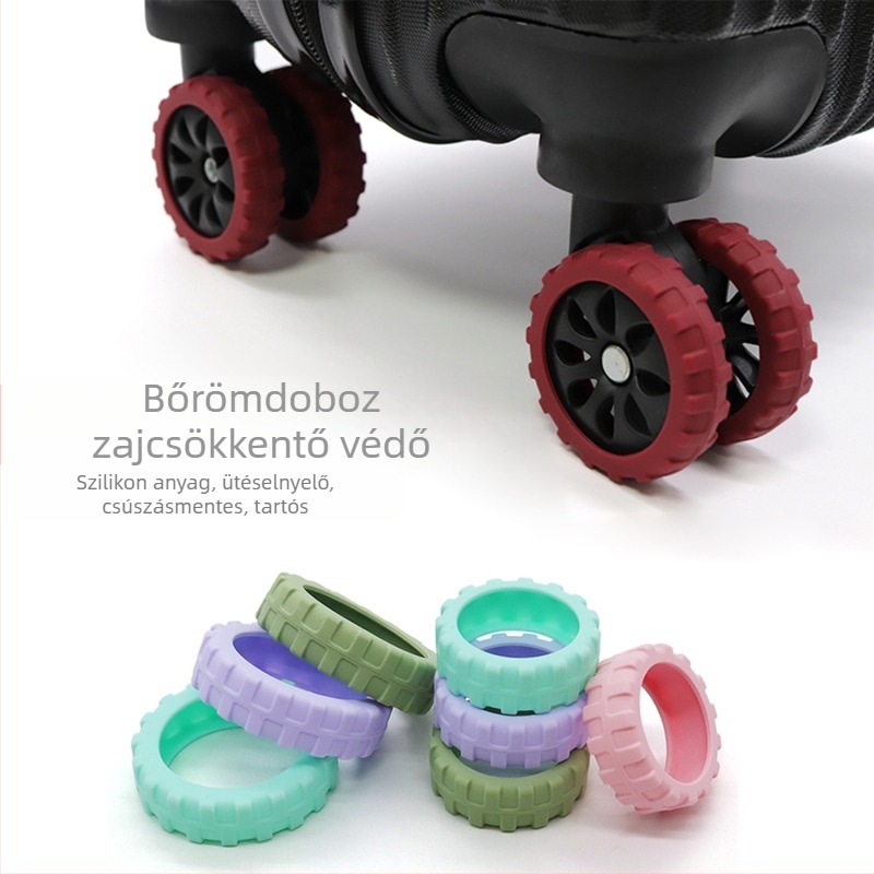 Bőrönd keréktakaró — Zhenglin, szilikon, kopásálló, csíkos minta