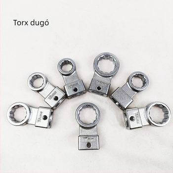 Övkulcs készlet – 15 darabos, cserélhető fejű, krómozott felület, króm-vanádium acél, tömeg 1.7