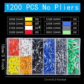 CNHH Tubular terminál 1200CPS – tűtípusú bekötéshez, HSC8 6-4A, krimpelő fogó