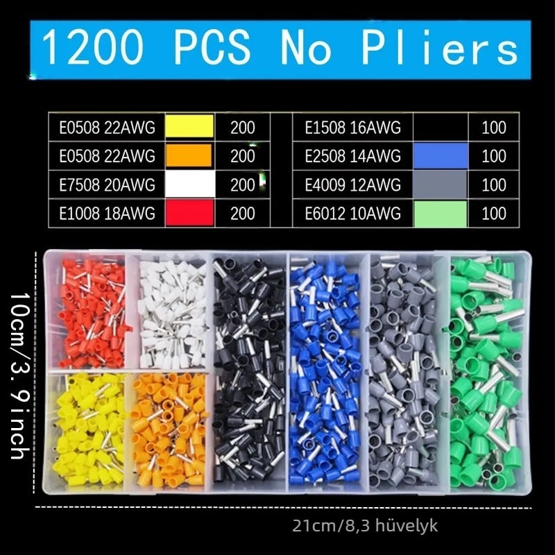 CNHH Tubular terminál 1200CPS – tűtípusú bekötéshez, HSC8 6-4A, krimpelő fogó