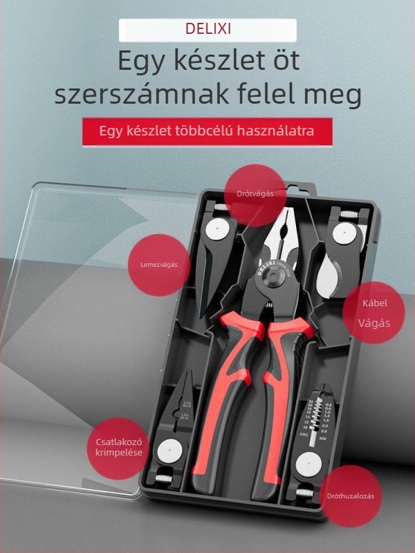 Delixi diagonális vágófogók és hosszú orrú fogók – Multifunkcionális otthoni szerszámkészlet elektromos munkákhoz