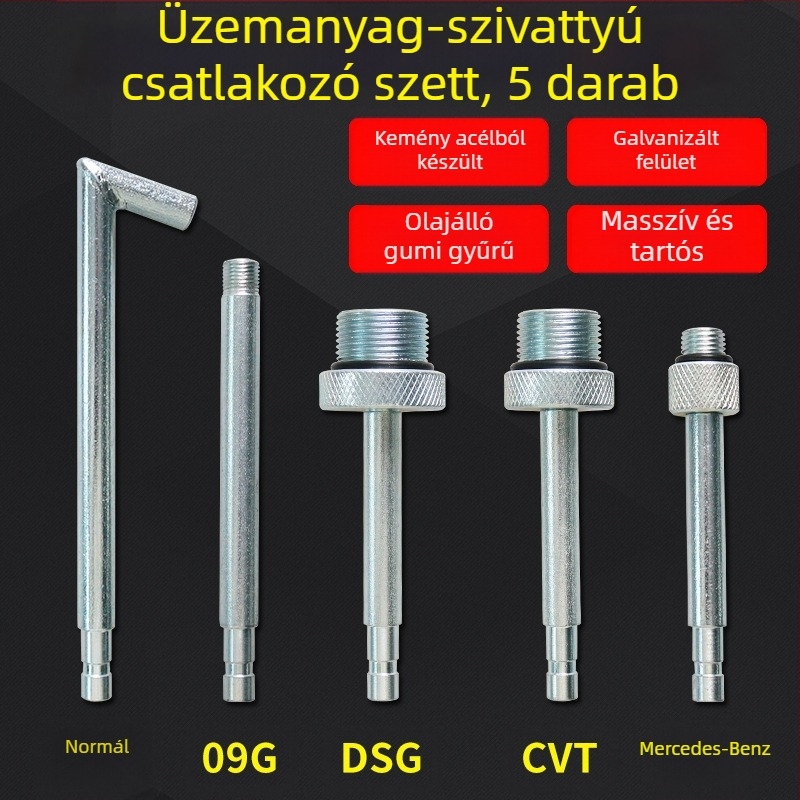 Öt darabos olajtöltő csatlakozó készlet töltőgépekhez, 12V üzemmód