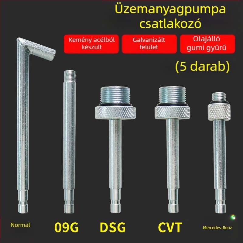 Öt darabos olajtöltő csatlakozó készlet töltőgépekhez, 12V üzemmód