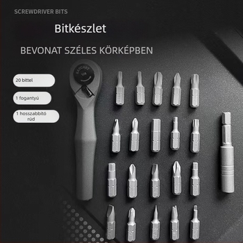 22 az 1-ben racsnis csavarhúzó készlet mágneses CR-V acélból, 260 g
