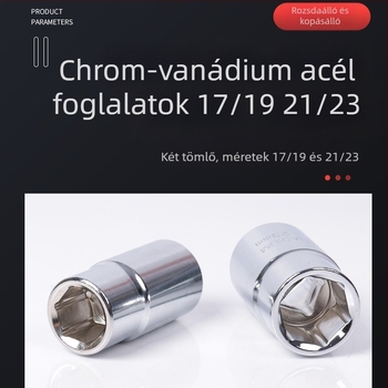 Yishun teleszkópos dugókulcs autókhoz – hosszabbított kivitel, megkönnyíti a munkát; 45# acél, krómozott felület
