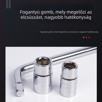 Yishun teleszkópos dugókulcs autókhoz – hosszabbított kivitel, megkönnyíti a munkát; 45# acél, krómozott felület
