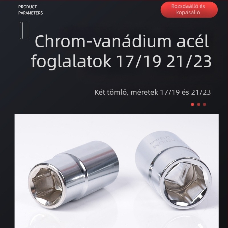 Yishun teleszkópos dugókulcs autókhoz – hosszabbított kivitel, megkönnyíti a munkát; 45# acél, krómozott felület