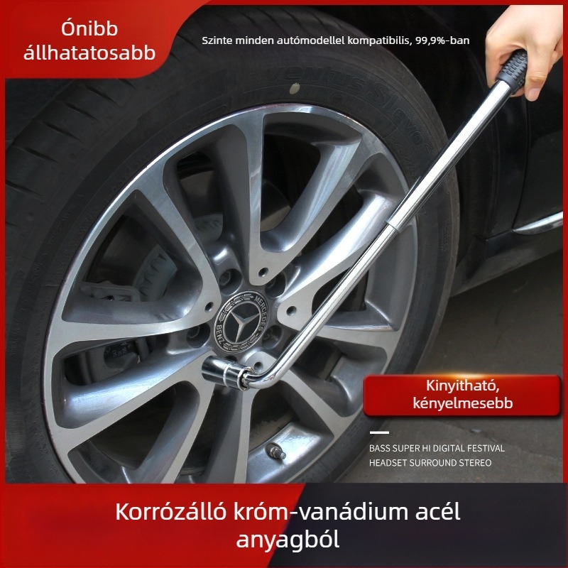 Yishun teleszkópos dugókulcs autókhoz – hosszabbított kivitel, megkönnyíti a munkát; 45# acél, krómozott felület