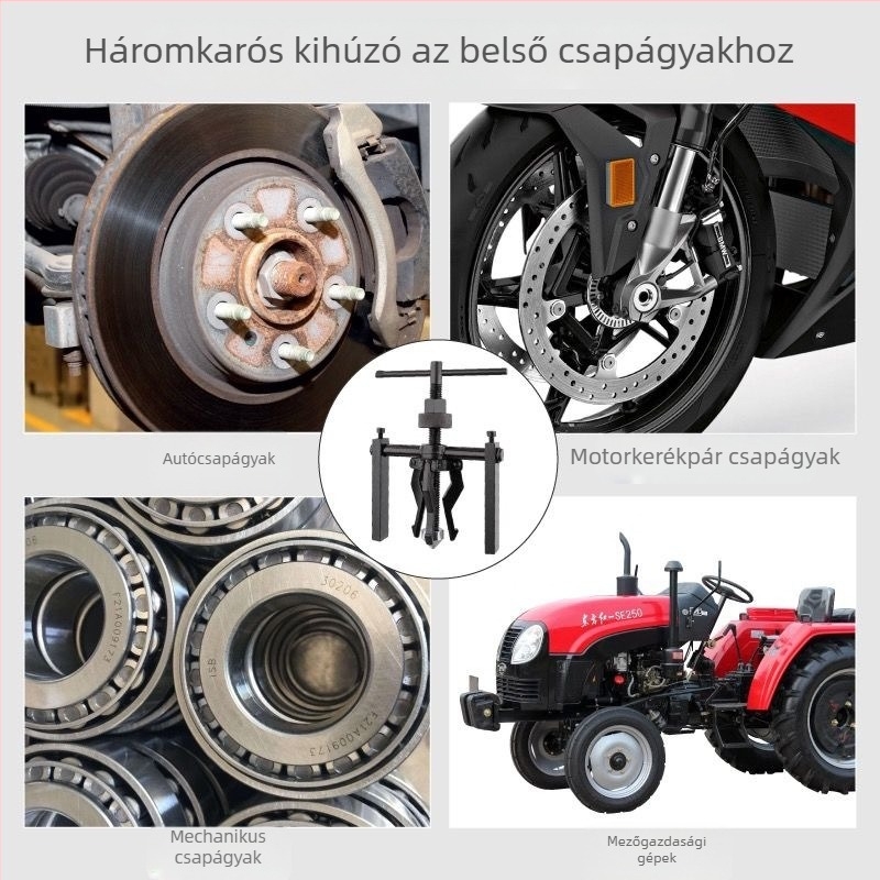 Belső csapágy lehúzó háromszög markolattal autóipari felhasználásra