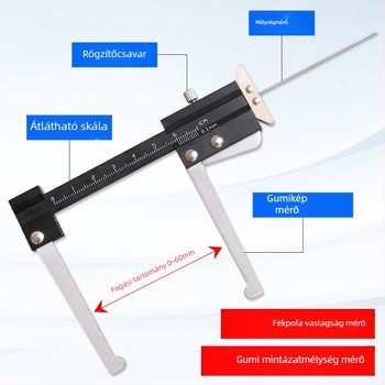 Féktárcsa vastagságmérő – rozsdamentes acélból, márka Come by car, a fék-tárcsa vastagság mérésére