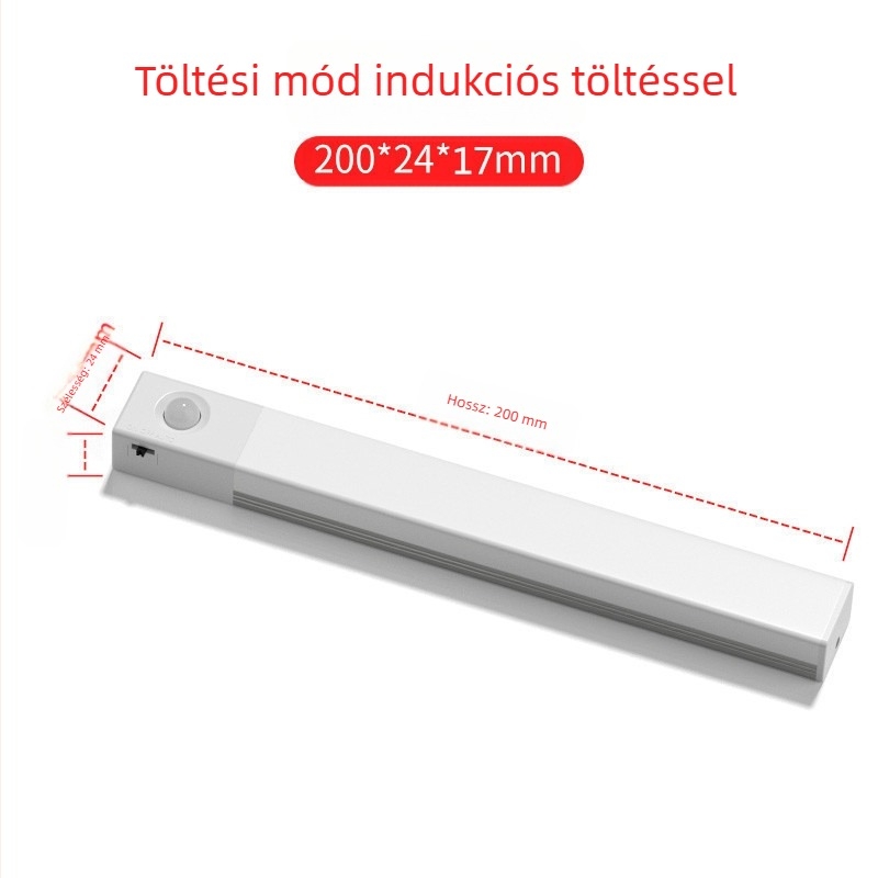 LED okos szenzoros éjjeli lámpa, beltéri használatra (hálószoba, gardrób), hangulatfényes fénycsík, modell RY-200