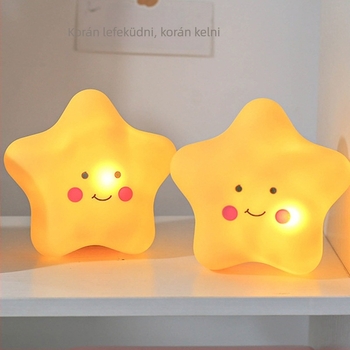 LED modellező éjszakai lámpa — aranyos szilikon ötfogú csillag gyerekszobához, modell BZ1291, műanyag ház, IP42, élettartam 20.000 óra