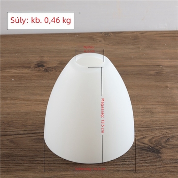 Üveg lámpaernyő lámpához, E27-es menetes csatlakozás, modell 1 fedél