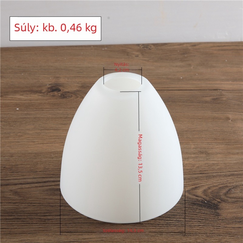 Üveg lámpaernyő lámpához, E27-es menetes csatlakozás, modell 1 fedél