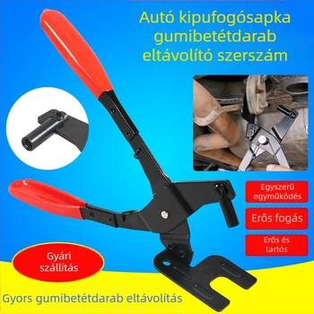 Gumírozott fejű, többfunkciós kipufogócső-szerelő eszköz; 45# acél; tömeg 0.34 kg