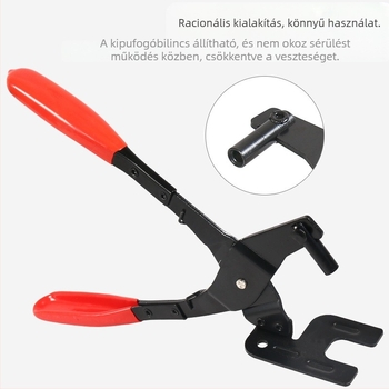 Gumírozott fejű, többfunkciós kipufogócső-szerelő eszköz; 45# acél; tömeg 0.34 kg