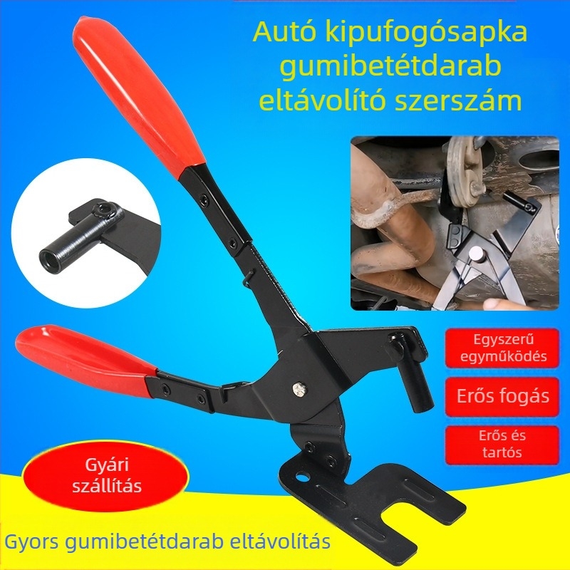 Gumírozott fejű, többfunkciós kipufogócső-szerelő eszköz; 45# acél; tömeg 0.34 kg
