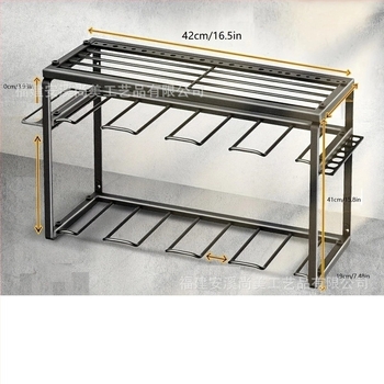 Falra szerelhető elektromos szerszám tároló polc, szénacélból, 3 rétegű, sokoldalú