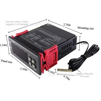 STC-1000 hőmérséklet-szabályozó, Yu Wei, 220V, Telepítési típus: 2, Mérési tárgy: Egyéb, Digitális kijelző mikro-számítógéppel