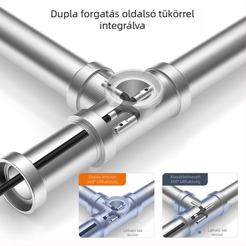 Kézi hordozható ipari csőfelügyeleti endoszkóp 360°-os forgással, HD kép, IP67 vízálló, IPS kijelző