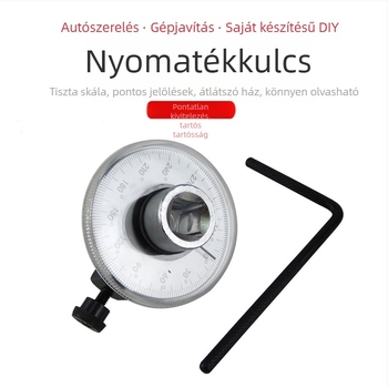 Szögnyomatékmérő – ötvözet test, 0,18 kg, Mussen hall márka, autó- és gépjavításra