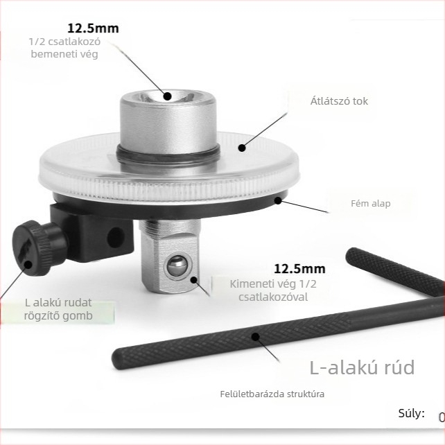 Szögnyomatékmérő – ötvözet test, 0,18 kg, Mussen hall márka, autó- és gépjavításra