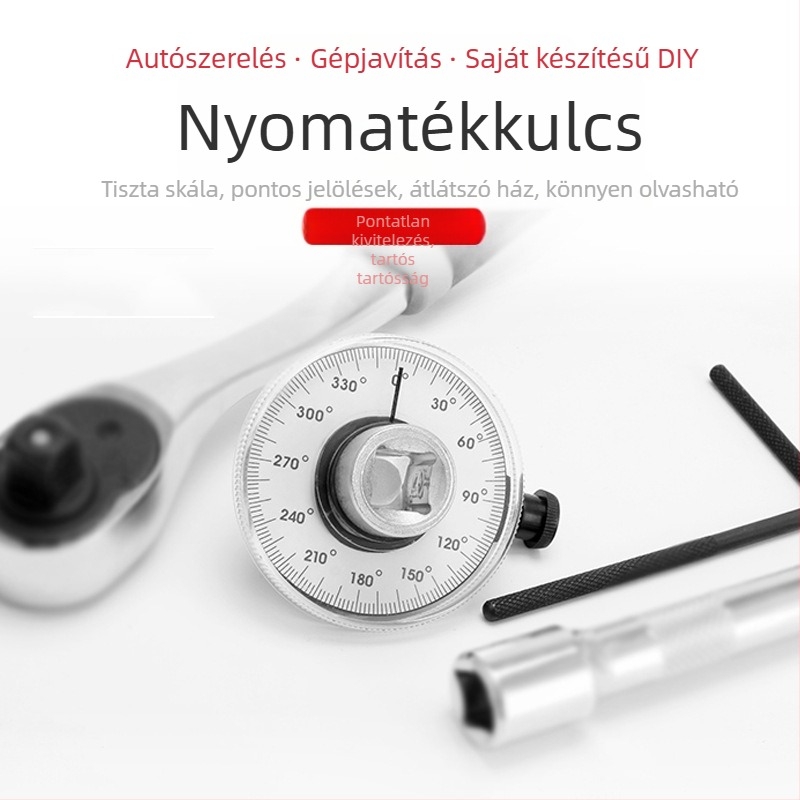 Szögnyomatékmérő – ötvözet test, 0,18 kg, Mussen hall márka, autó- és gépjavításra
