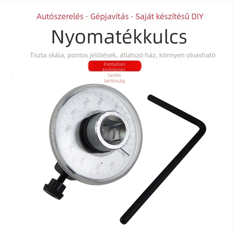 Szögnyomatékmérő – ötvözet test, 0,18 kg, Mussen hall márka, autó- és gépjavításra