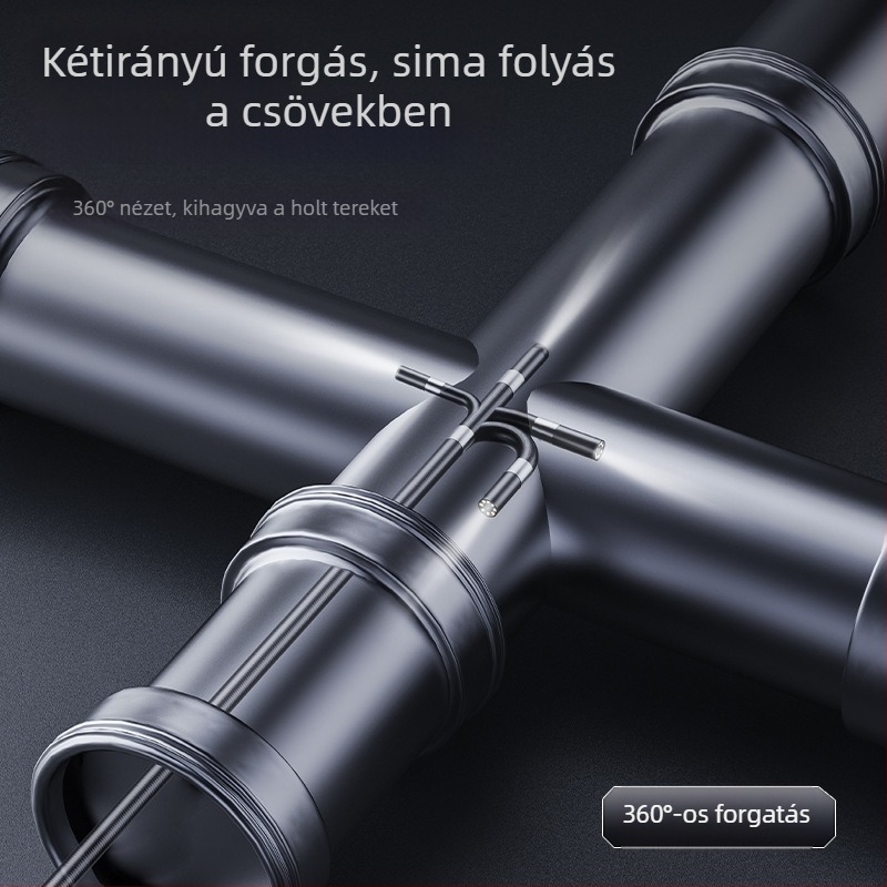 Kézi boreszkóp 360° forgással, ipari használatra, 7,9 mm szonda, 1000 mm működési hossz, IP67 vízálló, 2 MP