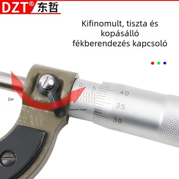 MFTOOLS 0-25 mm mikrométer, mikrométerkártya és vernier tolómérő