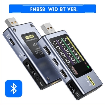 Type-C többfunkciós gyors töltés teszter FNIRSI-FNB58, USB feszültség- és áramerősségmérő, QC/PD támogatás