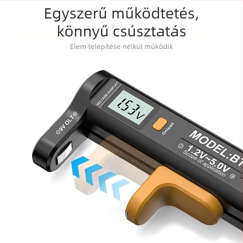 DT169 Digitális kijelzős száraz elem feszültségmérő, 1.2–5.0 V tartomány, Márka Far-created