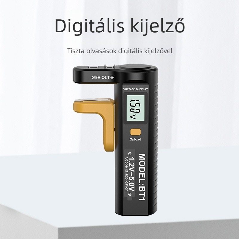 DT169 Digitális kijelzős száraz elem feszültségmérő, 1.2–5.0 V tartomány, Márka Far-created
