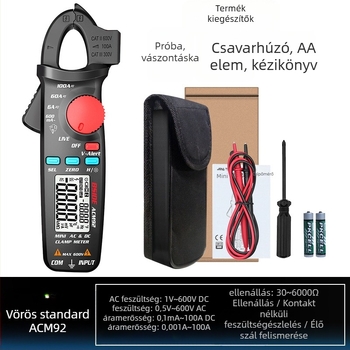 BSIDE ACM92 Digitális AC/DC clamp meter, 100 A, 600 V, 6000 Ω