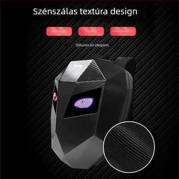 LOY Kerékpáros hátizsák, 20L, ABS+PC, Szénszálas textúra, Esővédővel, Motorkerékpár és kerékpározásra