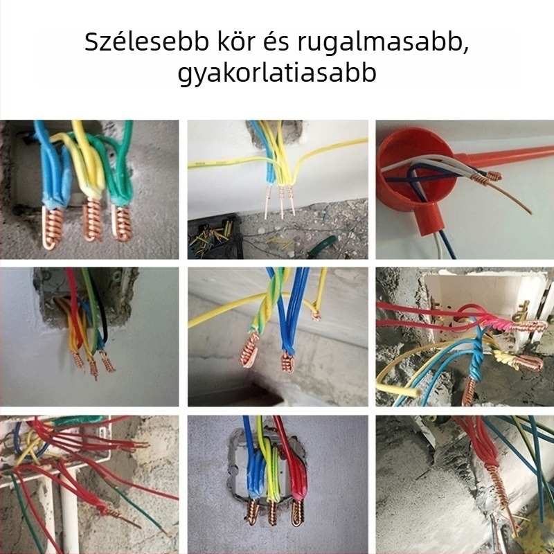 Párhuzamos vezeték terminál csatlakozó — hántolás nélkül, strapabíró acél, 220V, 5-vezeték 4 mm² vezetékekhez, gyors tekerő