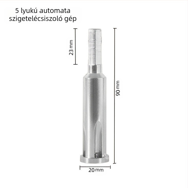 Párhuzamos vezeték terminál csatlakozó — hántolás nélkül, strapabíró acél, 220V, 5-vezeték 4 mm² vezetékekhez, gyors tekerő