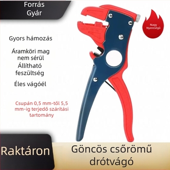 Többfunkciós huzalleválasztó fogó – sas-szájú pengével, súly 0,21